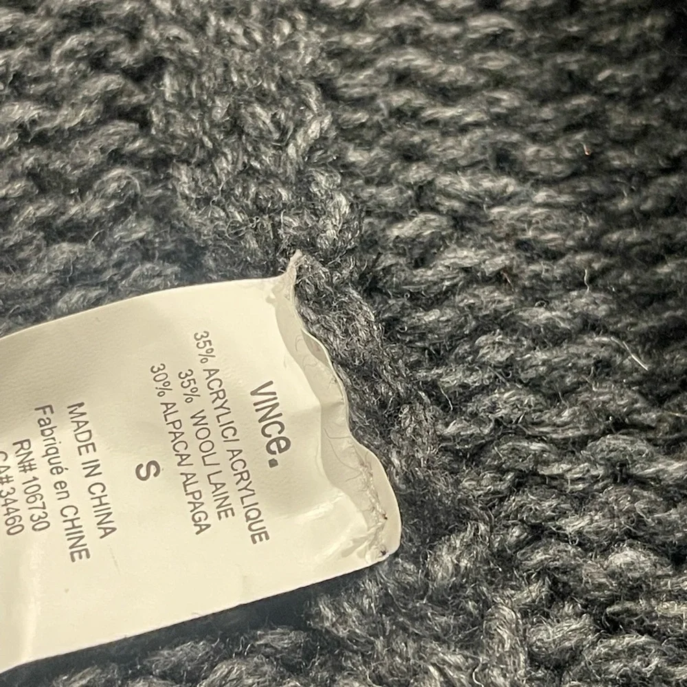 Vince wool alpaca blend cable knit cardigan S